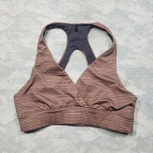 dk active Striped Sports Bra - Brown and Black